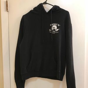 Obey Black Skull and Bottle Hoodie